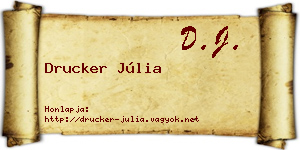 Drucker Júlia névjegykártya